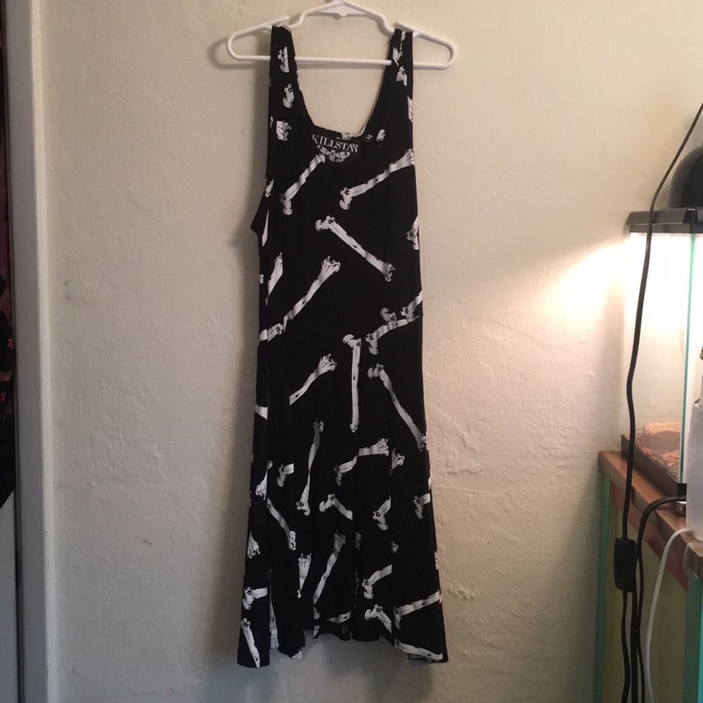 Killstar bones skater dress